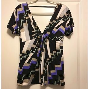 Designer (Poleci) Silk V-neck blouse